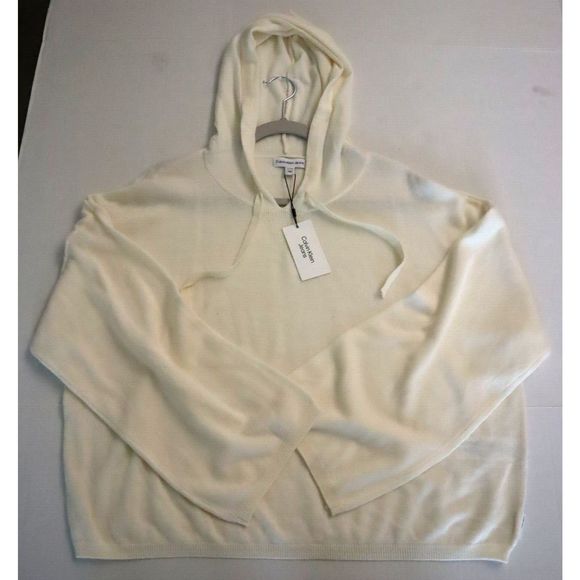 Calvin Klein Jeans CJ2R0110 Women's Sz XL Beige Hooded Bell-Sleeve Top $70 - Picture 6 of 7